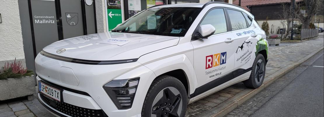neues Cahrsharing Fahrzeug der Gemeinde Mallnitz